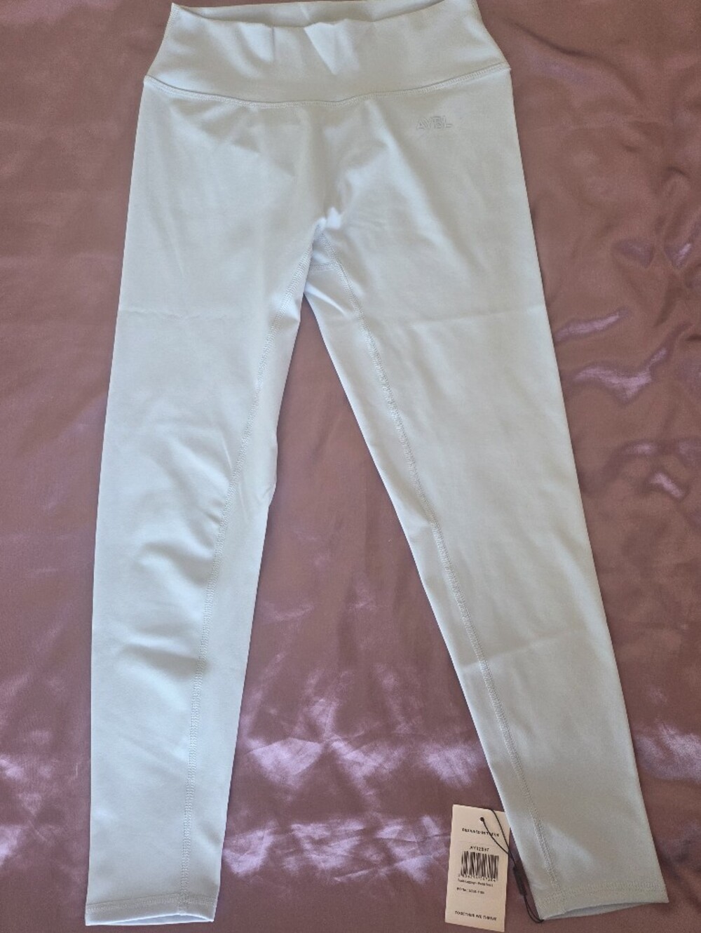 NWT Womens AYBL Pastel Blue Staple Sculpting Leggins - Size L